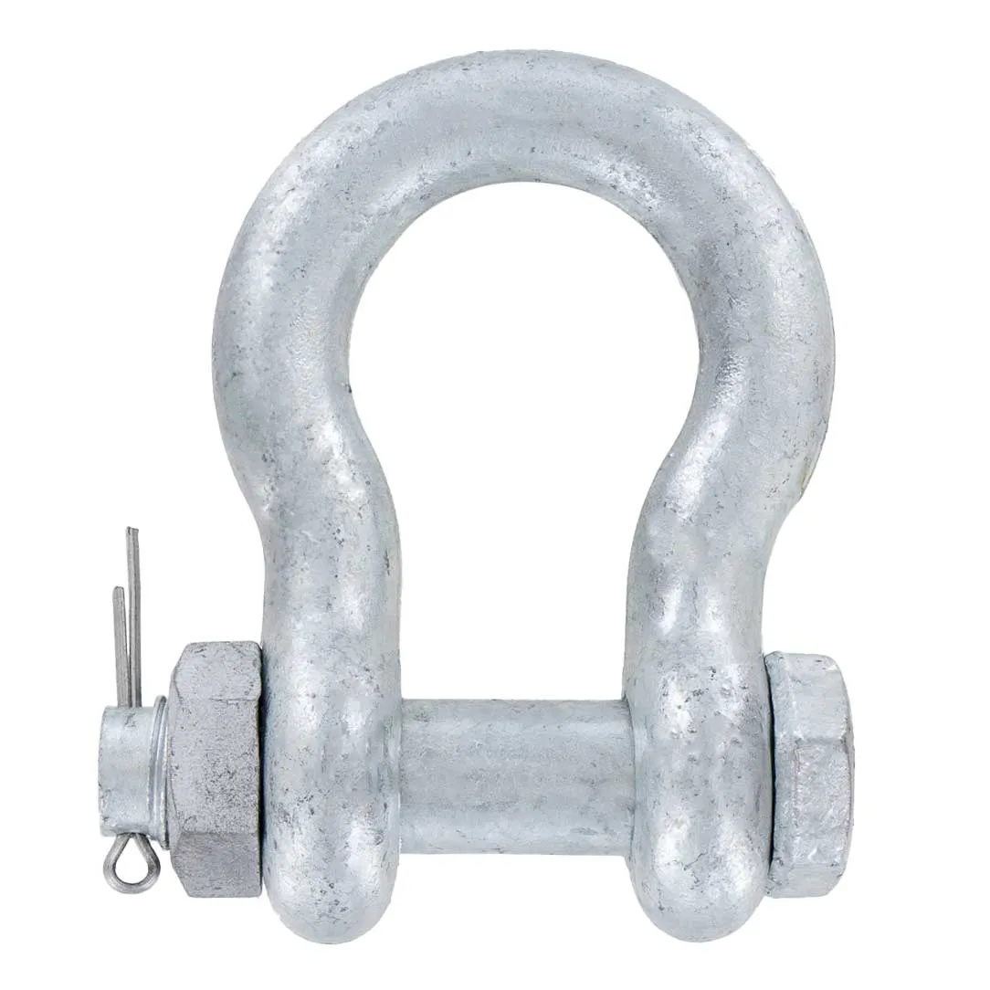 1" Galvanized Bolt Type Anchor Shackle - 8.5 Ton