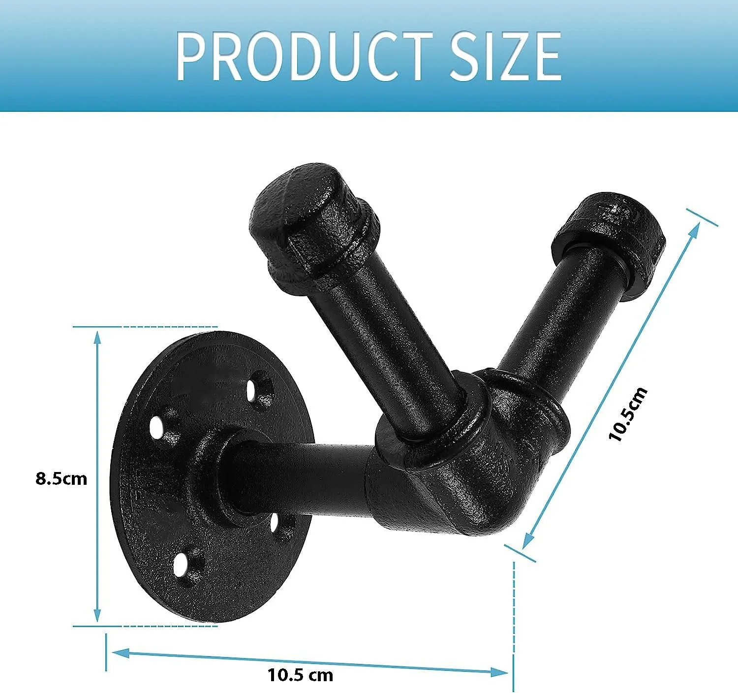 3 Pcs Industrial Pipe V Type Coat Hook