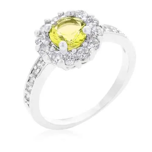 Bella Birthstone Engagement Ring in Yellow