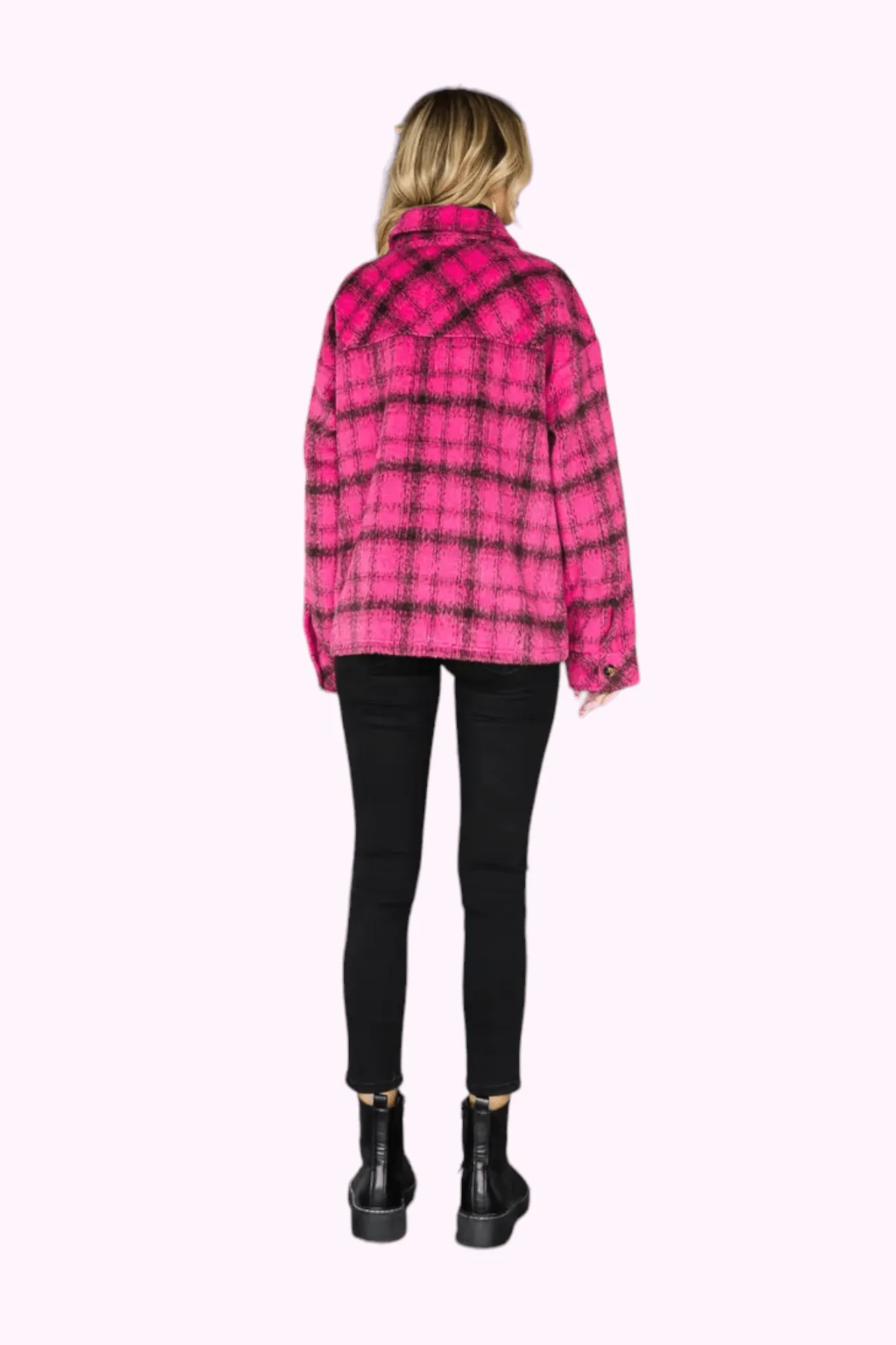 Berry Blessed Plaid Shacket