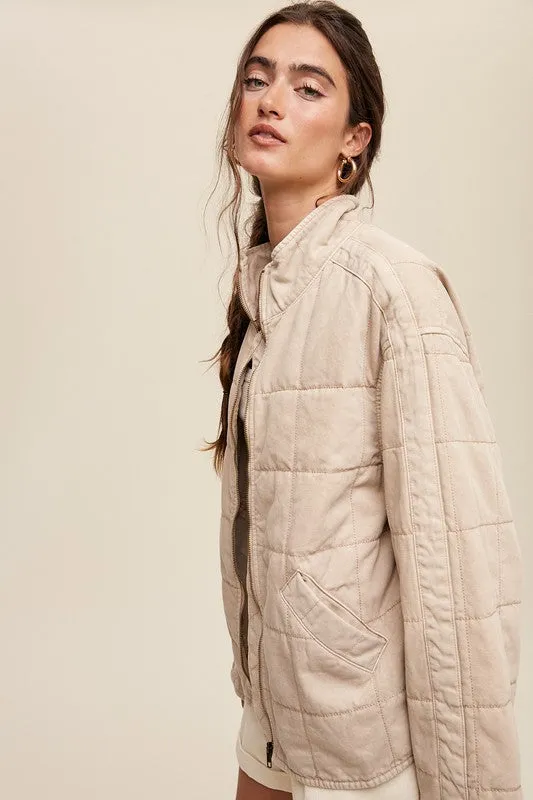 Birdie Quilted Denim Jacket