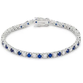 Cassidy Sapphire Round Tennis Bracelet - 7in | 10ct