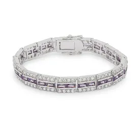 Chante Amethyst Radiant Tennis Bracelet - 7.25in | 32ct