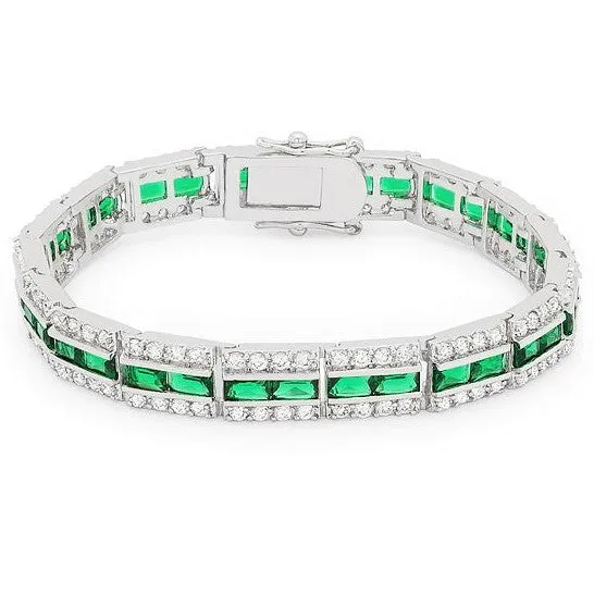 Chante Emerald Radiant Tennis Bracelet - 7.25in | 32ct