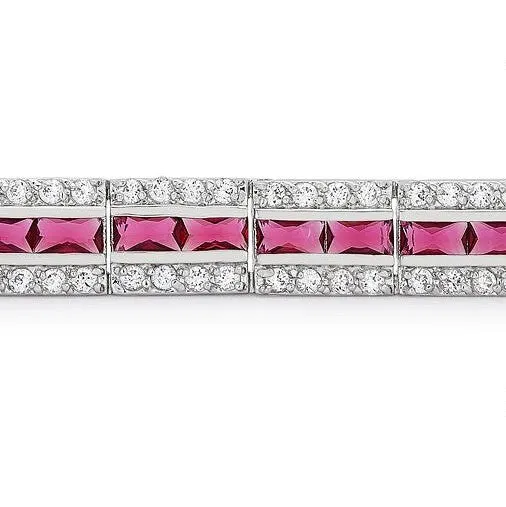 Chante Ruby Radiant Tennis Bracelet - 7.25in | 32ct