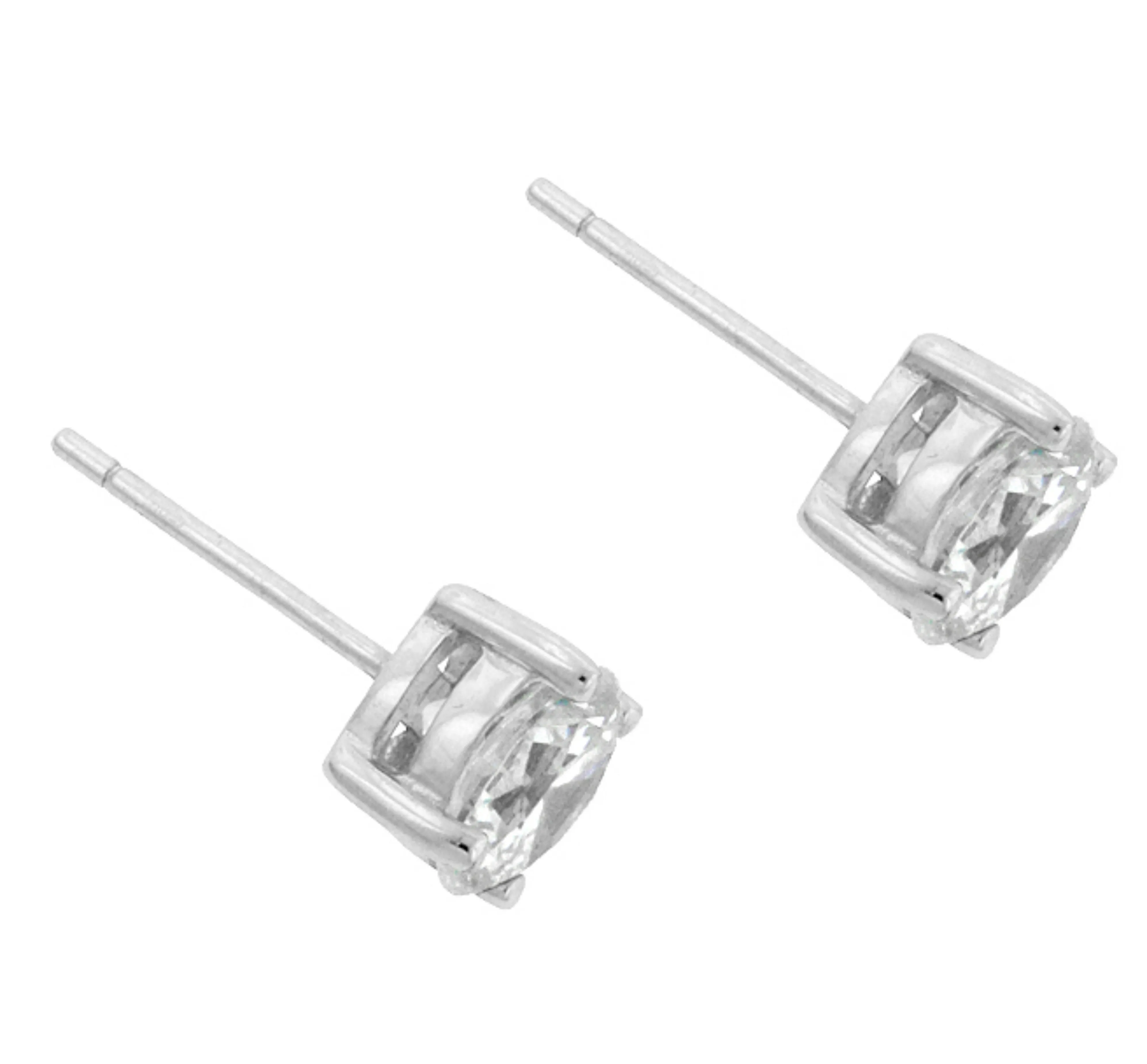 Christa Round Cut Stud Earrings – 6.5mm  | 1ct | Sterling Silver