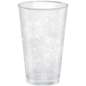 Christmas Plastic Snowflake Printed Tumblers 16 oz. | 26ct