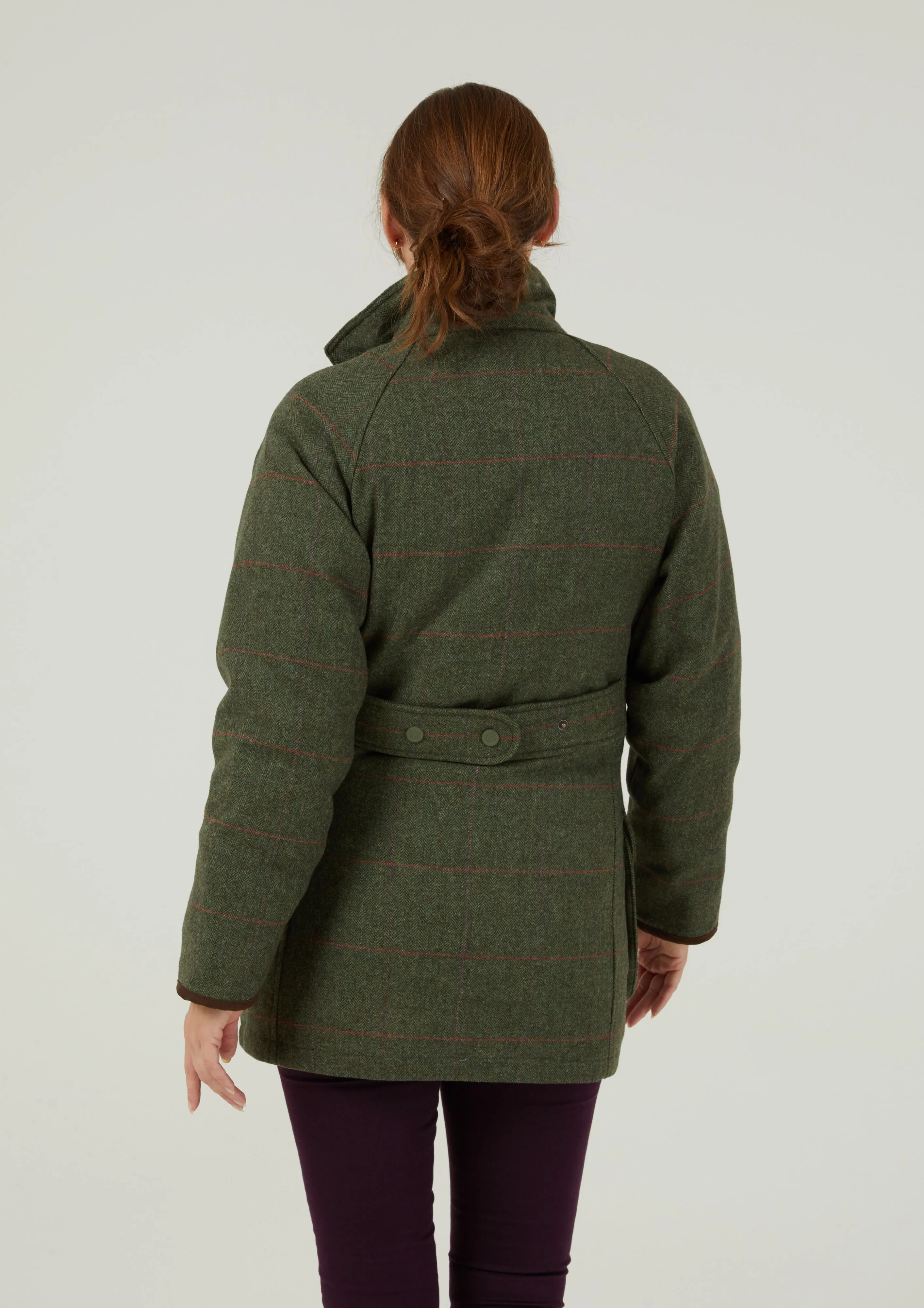 Combrook Ladies Tweed Shooting Coat In Heath - Shooting Fit