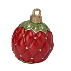 December Diamonds Christmas Carousel 9"Red Led Bauble Decor