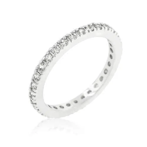 Delicate Cubic Zirconia Eternity Band