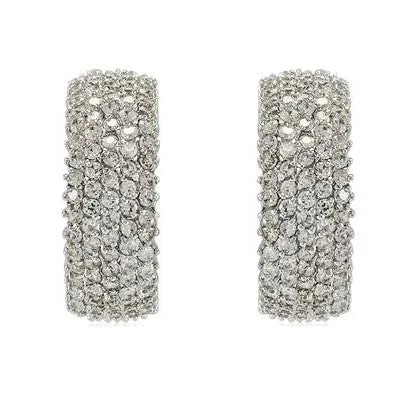 Detra 20mm CZ Cluster Hoop Earrings | 7ct