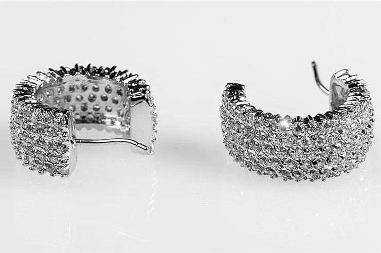 Detra 20mm CZ Cluster Hoop Earrings | 7ct