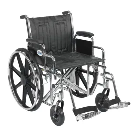 Drive Medical std20ecddahd-sf Sentra EC Heavy Duty Wheelchair, Detachable Desk Arms, Swing away Footrests, 20" Seat