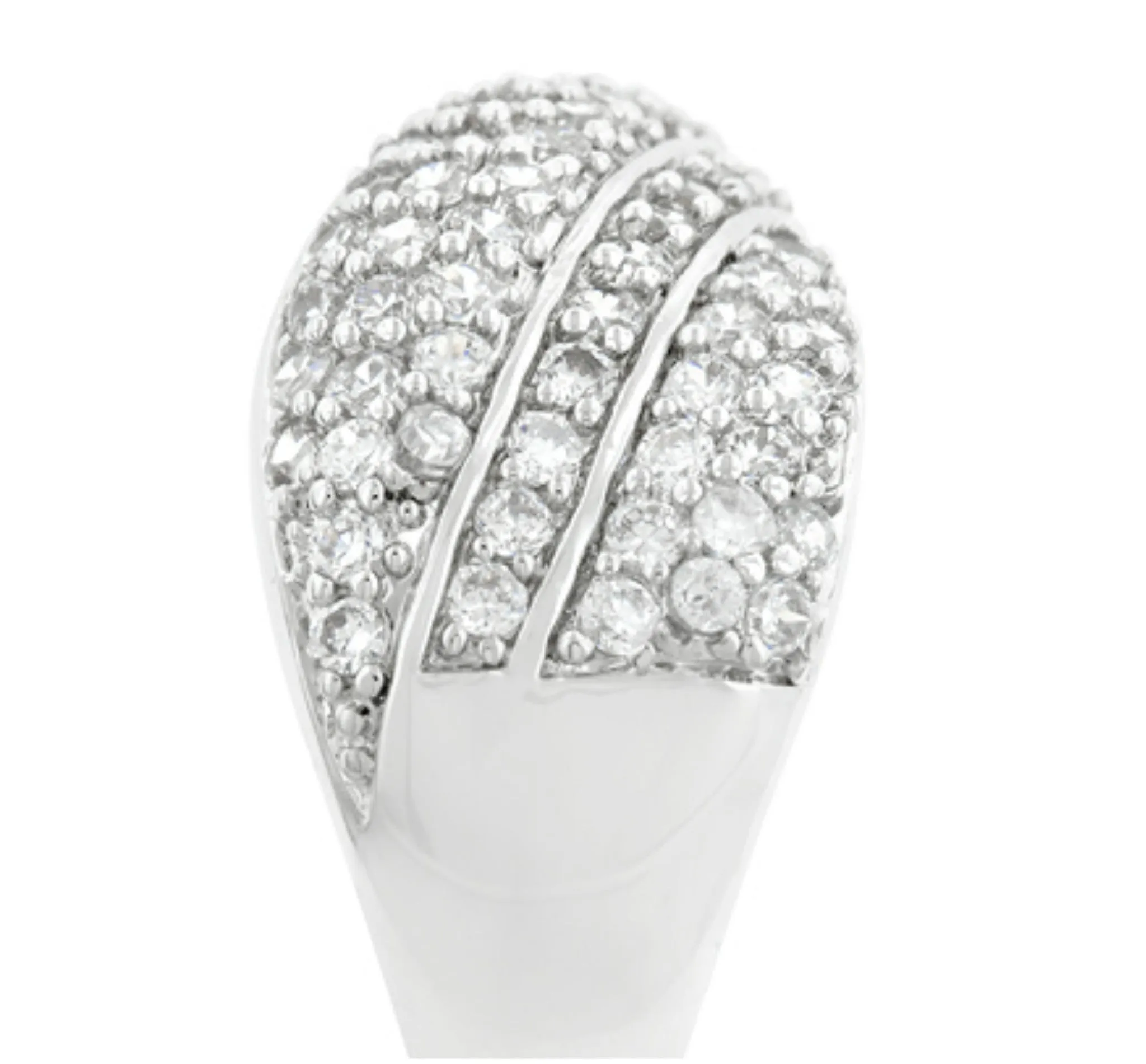 Flair Cluster Fashion Pave Wide Band Ring | 7ct