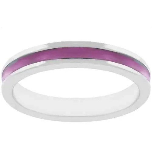 Fuchsia Enamel Eternity Ring