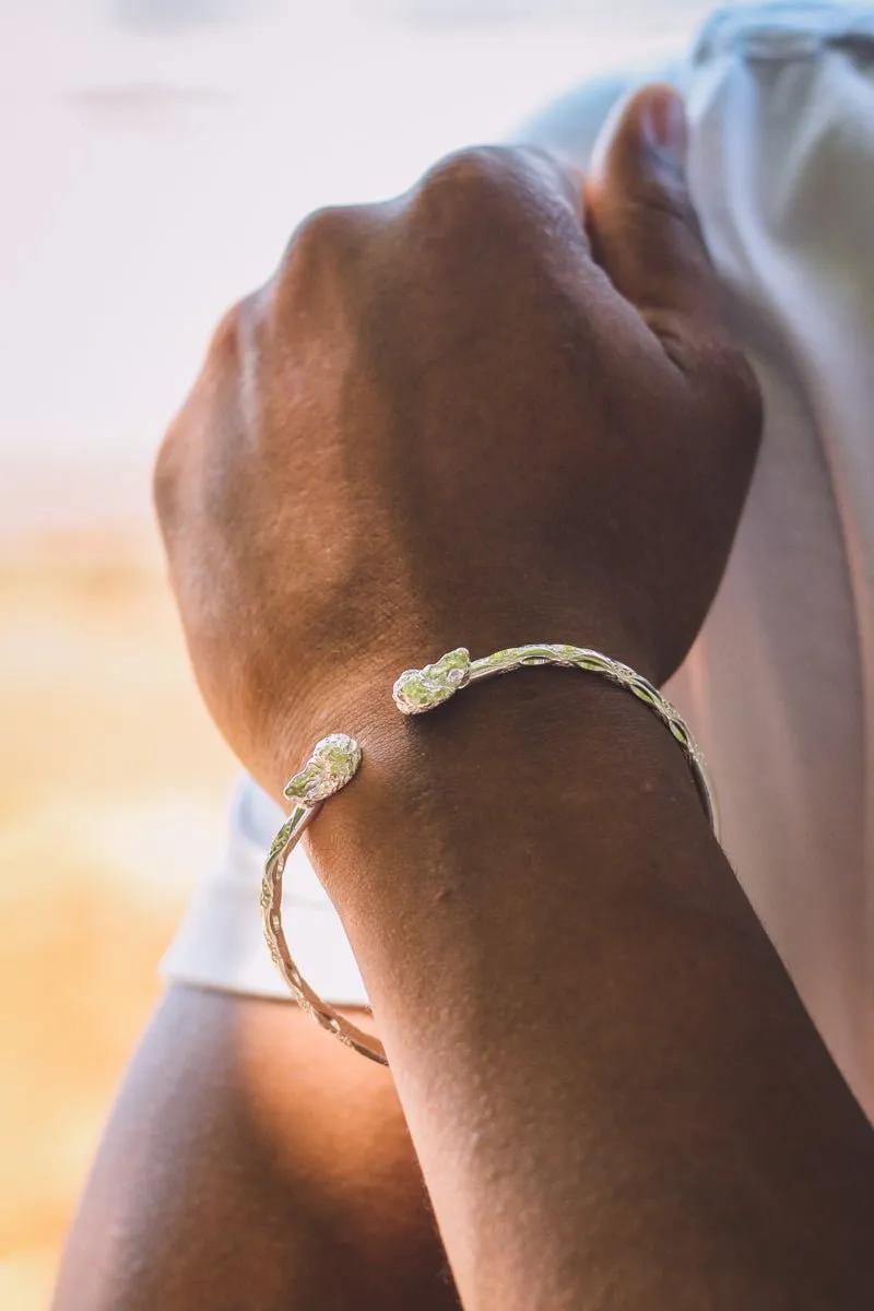 Heavy Afro Head Bangle with Diamante Pattern