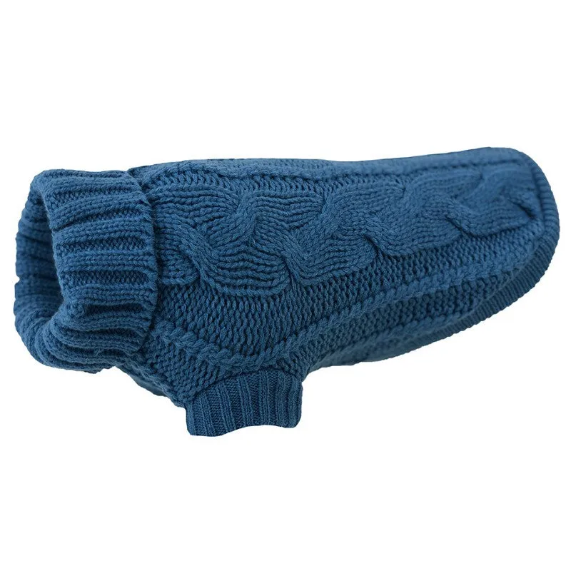 JUMPER HUSKIMO CABLEKNIT PACIFIC BLUE 46CM