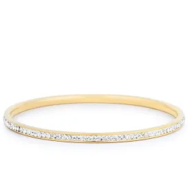 Katlynn 18k Gold CZ Bangle Bracelet