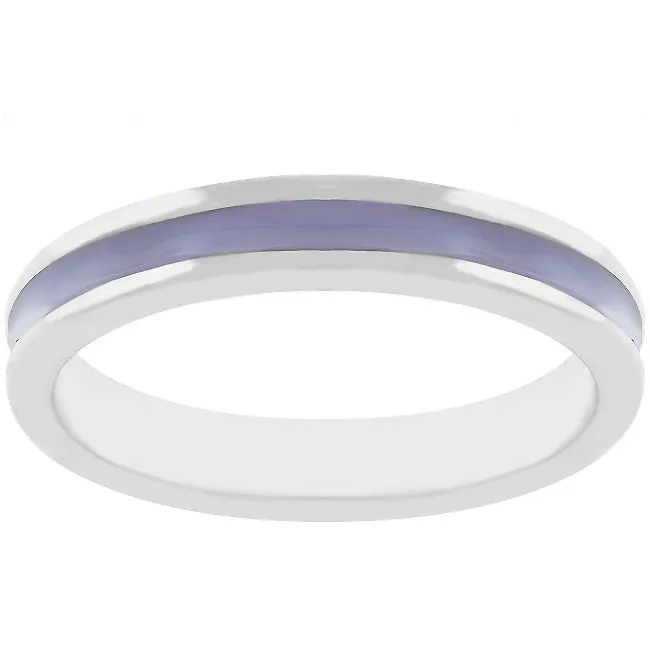 Lavender Enamel Eternity Ring