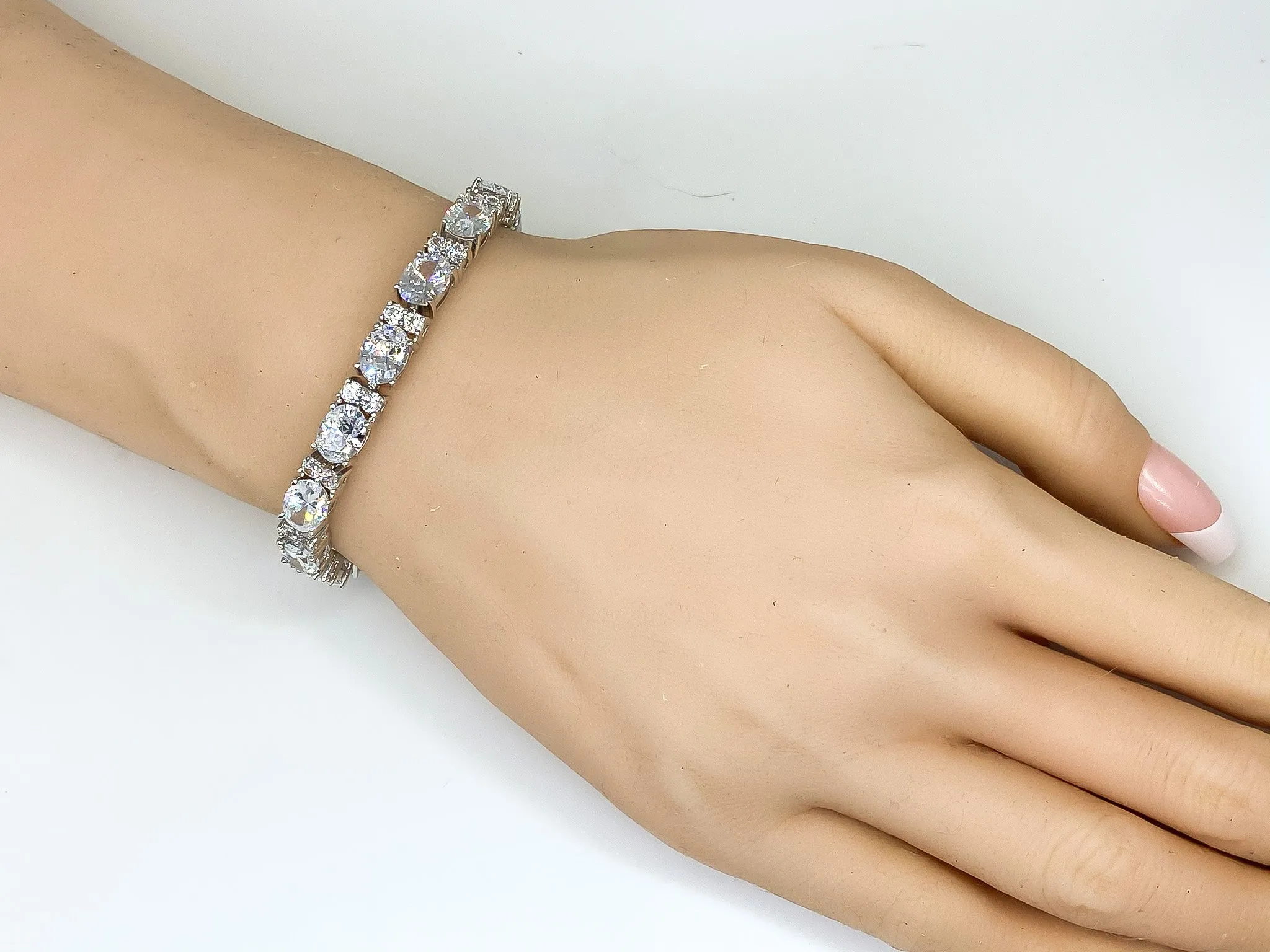 Lily Oval CZ Tennis Bracelet – 7.5in