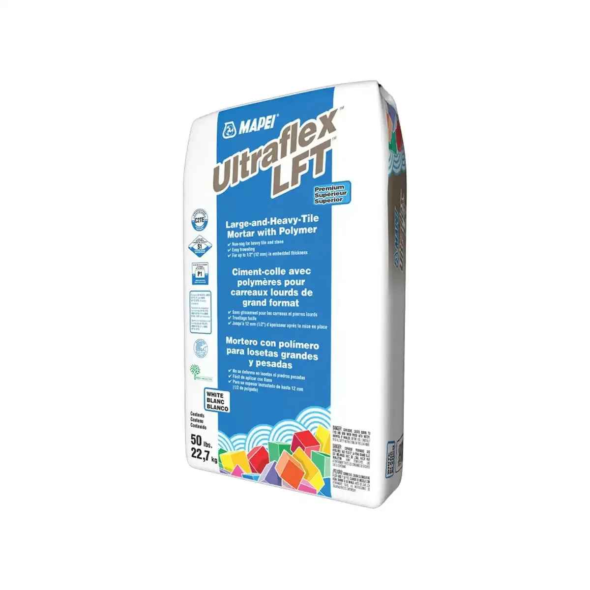 Mapei UltraFlex LFT White Large and Heavy Tile Mortar - 56 Piece Pallet