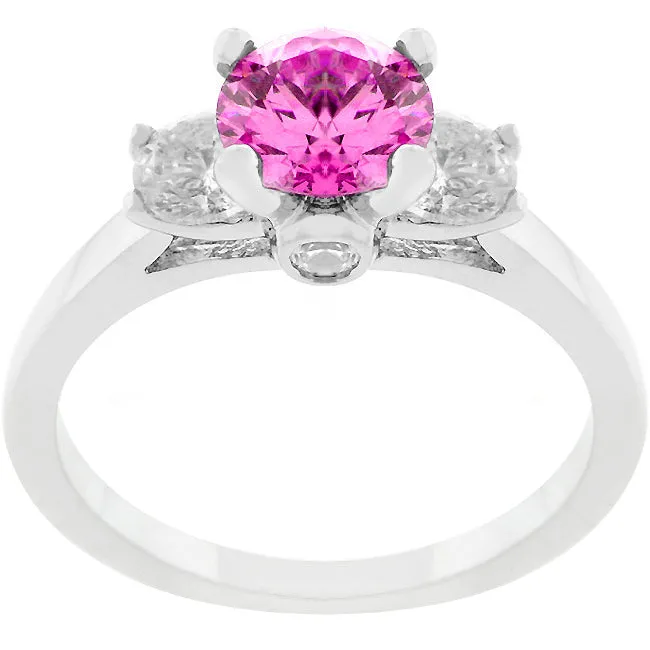 Mini Pink Ice Triplet Ring