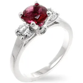 Mini Pink Tourmaline Triplet Ring