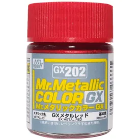 Mr. Hobby GX202 Mr. Metallic Color GX Metal Red Lacquer Paint 18ml