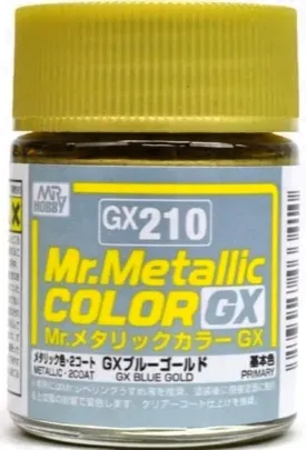 Mr. Hobby GX210 Mr. Metallic Color GX Blue Gold Lacquer Paint 18ml