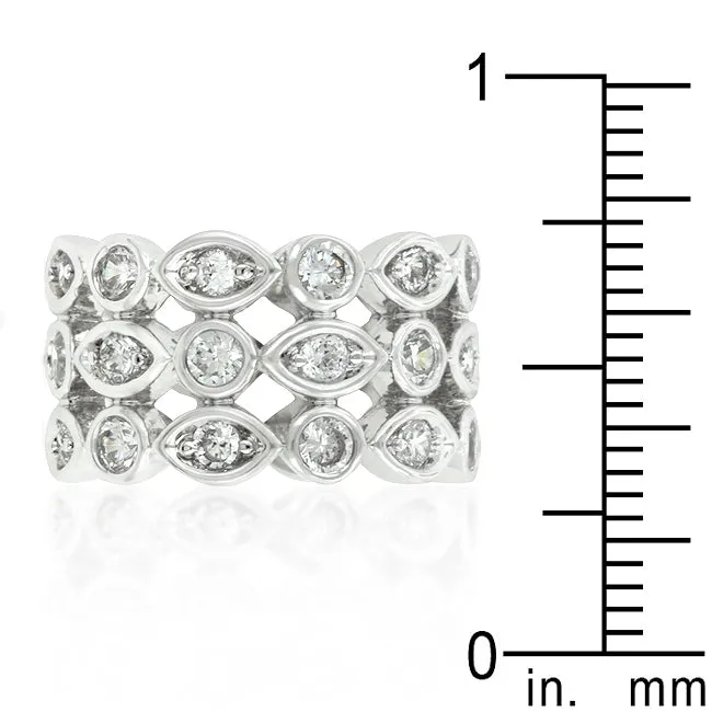 Rina Triple Roll Eternity Anniversary Ring | 4ct