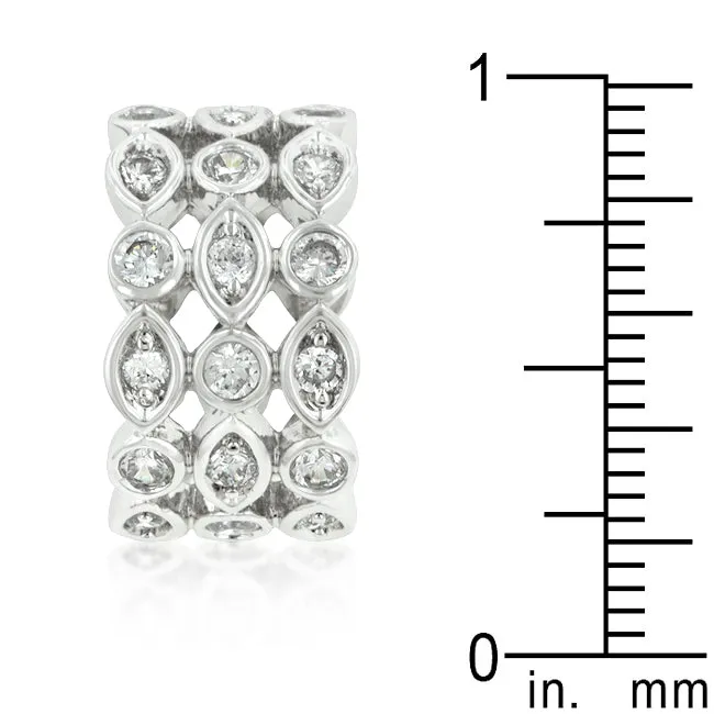 Rina Triple Roll Eternity Anniversary Ring | 4ct