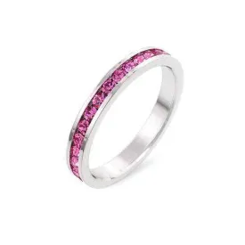 Stylish Stackables Pink Crystal Ring