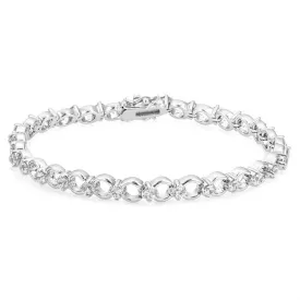 Trixie Alternating CZ Circles Fashion Bracelet - 7.25in