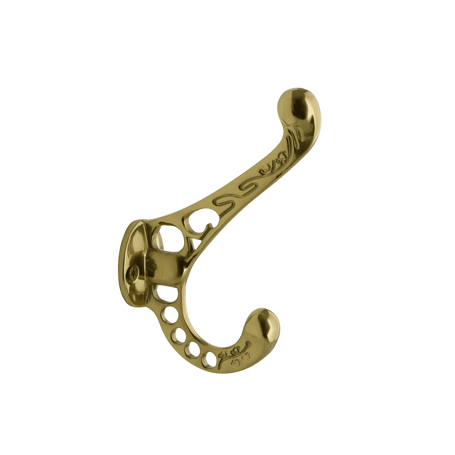 Victorian Coat Hook in Unlacquered Brass