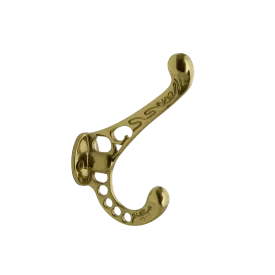 Victorian Coat Hook in Unlacquered Brass