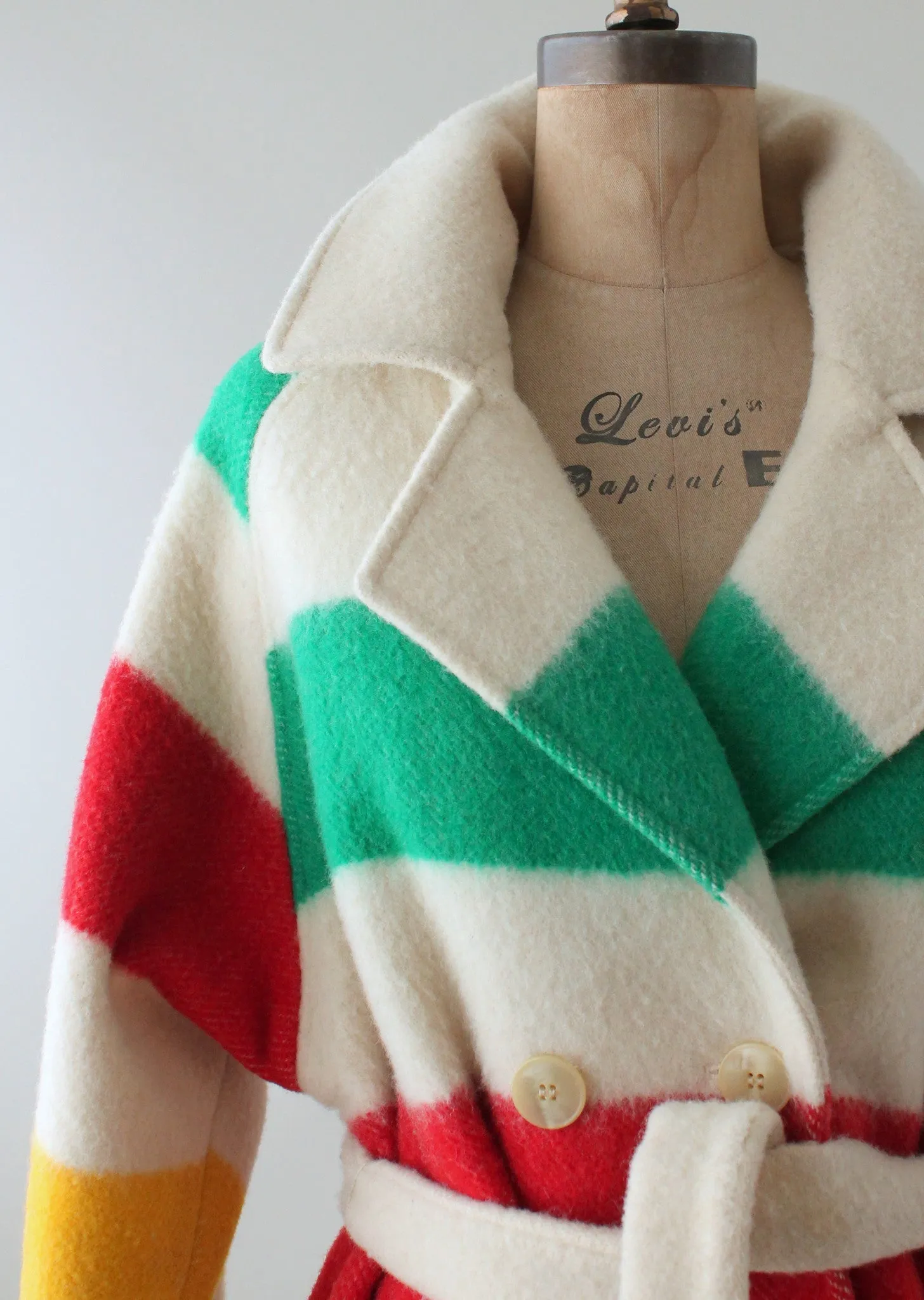 Vintage 1970s Hudson Bay Three Point Blanket Coat