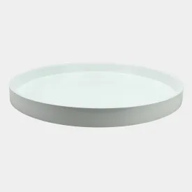 White Lacquer Round Tray