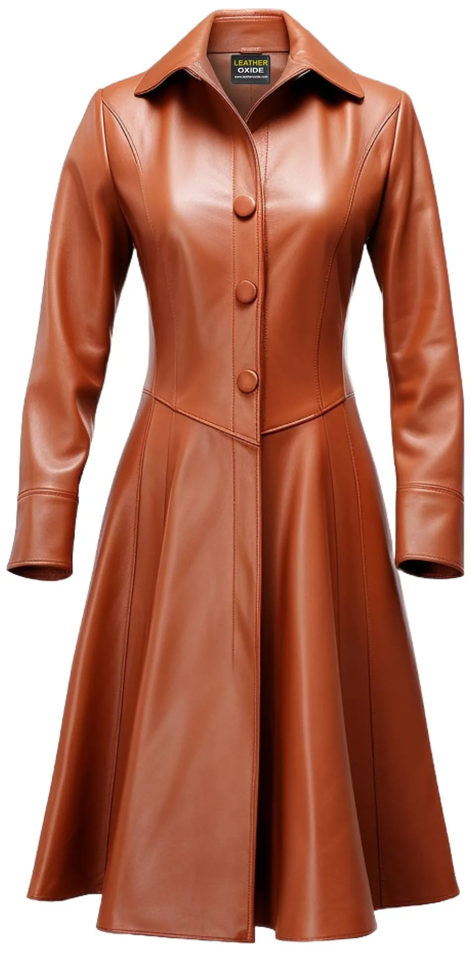 Women Brownish Tan Leather Coat - Women Brown Leather Coat